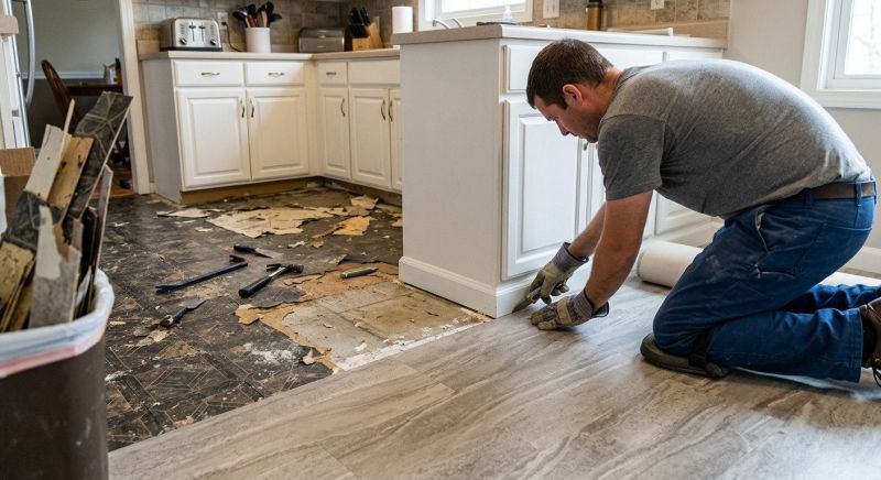 Linoleum Floor Installation in North Canton, OH
