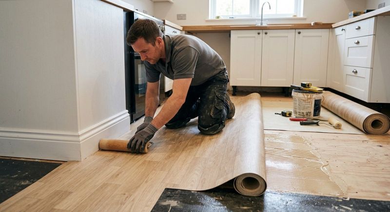 Sheet Linoleum Installation in Barberton, OH
